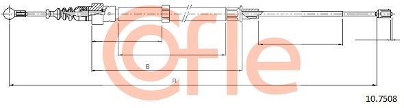 COFLE 92.10.7508 Cable Pull, parking brake