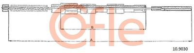 Cable Pull, parking brake COFLE 92.10.9030