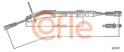 Cable Pull, parking brake COFLE 92.10.937