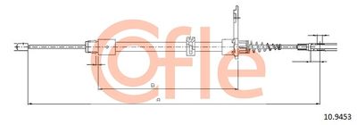 Cable Pull, parking brake COFLE 92.10.9453