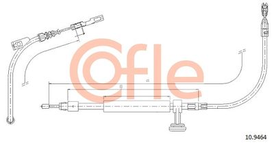 Cable Pull, parking brake COFLE 92.10.9464