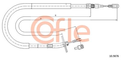 Cable Pull, parking brake COFLE 92.10.9876