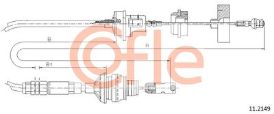 Cable Pull, clutch control COFLE 92.11.2149