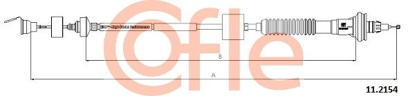 COFLE 92.11.2154 Cable Pull, clutch control