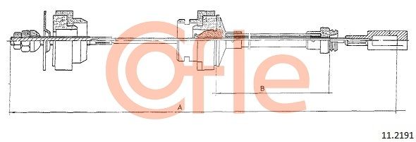 COFLE 92.11.2191 Cable Pull, clutch control