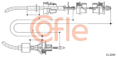 Cable Pull, clutch control COFLE 92.11.2243