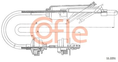 Cable Pull, clutch control COFLE 92.11.2251