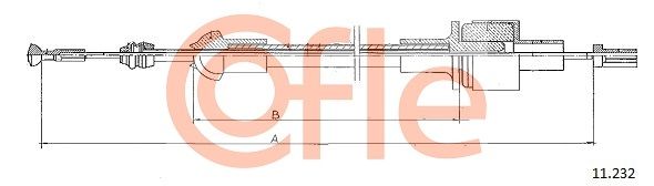 COFLE 92.11.232 Cable Pull, clutch control