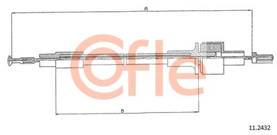 Cable Pull, clutch control COFLE 92.11.2432