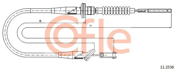 COFLE 92.11.2536 Cable Pull, clutch control