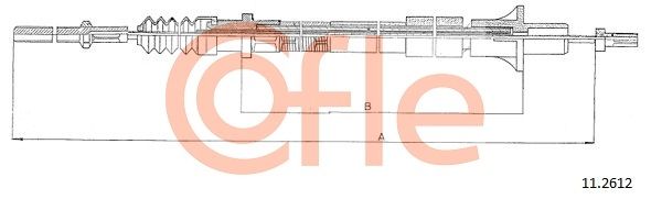 COFLE 92.11.2612 Cable Pull, clutch control