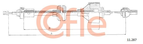 COFLE 92.11.287 Cable Pull, clutch control