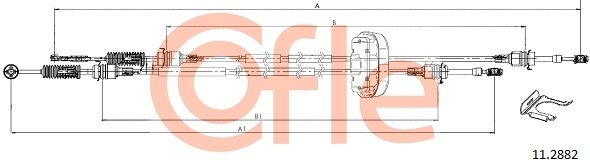 COFLE 92.11.2882 Cable Pull, manual transmission