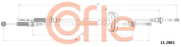 COFLE 92.11.2883 Cable Pull, manual transmission