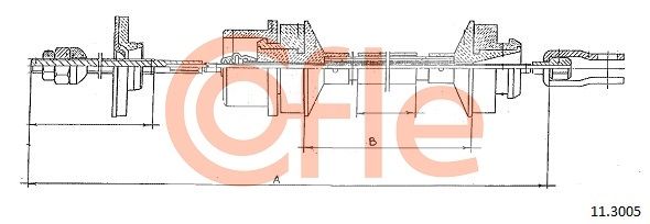 COFLE 92.11.3005 Cable Pull, clutch control