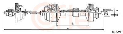 Cable Pull, clutch control COFLE 92.11.3006