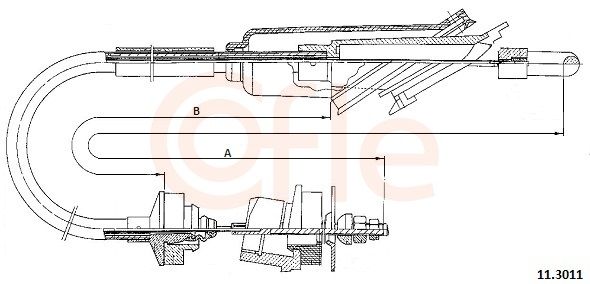 COFLE 92.11.3011 Cable Pull, clutch control