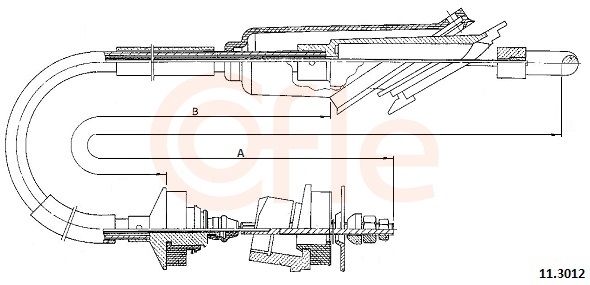 COFLE 92.11.3012 Cable Pull, clutch control