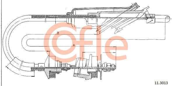 COFLE 92.11.3013 Cable Pull, clutch control