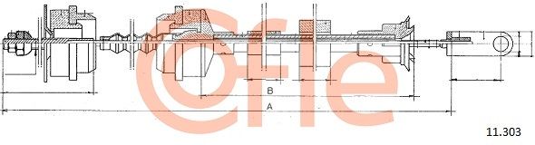 COFLE 92.11.303 Cable Pull, clutch control