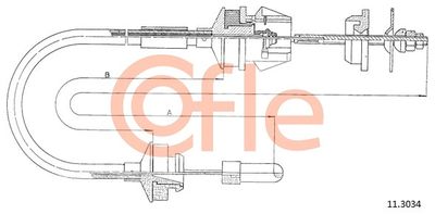 Cable Pull, clutch control COFLE 92.11.3034