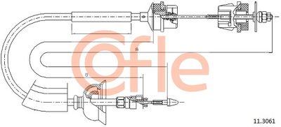 Cable Pull, clutch control COFLE 92.11.3061