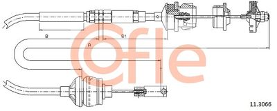 Cable Pull, clutch control COFLE 92.11.3066