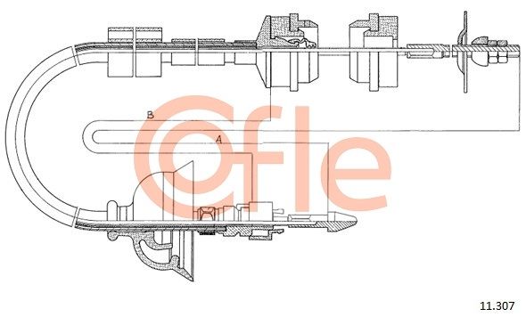 COFLE 92.11.307 Cable Pull, clutch control