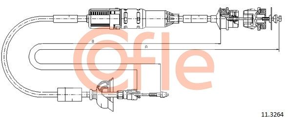 COFLE 92.11.3264 Cable Pull, clutch control