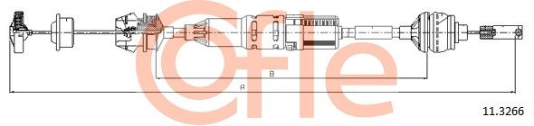 COFLE 92.11.3266 Cable Pull, clutch control