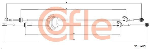 COFLE 92.11.3281 Cable Pull, manual transmission