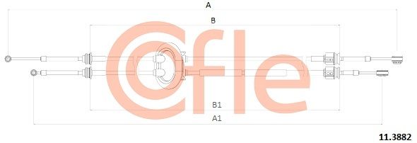 COFLE 92.11.3882 Cable Pull, manual transmission