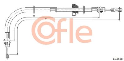 Cable Pull, parking brake COFLE 92.11.5588