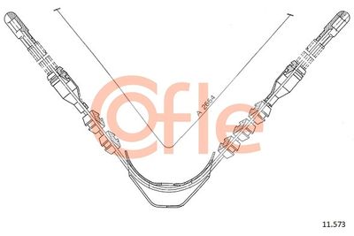 Cable Pull, parking brake COFLE 92.11.573