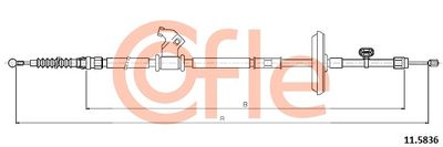 Cable Pull, parking brake COFLE 92.11.5836