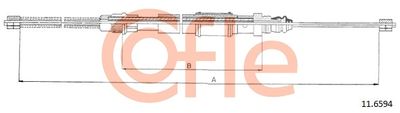 Cable Pull, parking brake COFLE 92.11.6594