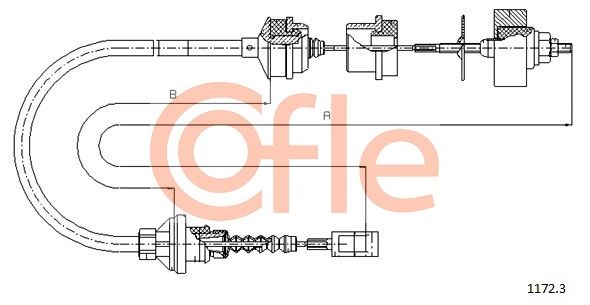 COFLE 92.1172.3 Cable Pull, clutch control