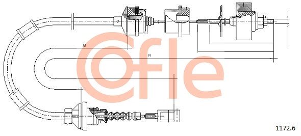 COFLE 92.1172.6 Cable Pull, clutch control