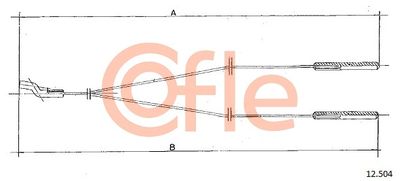 Cable, heater flap COFLE 92.12.504