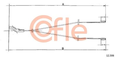 Cable, heater flap COFLE 92.12.506