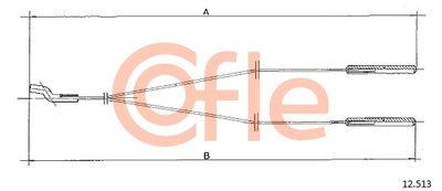 Cable, heater flap COFLE 92.12.513