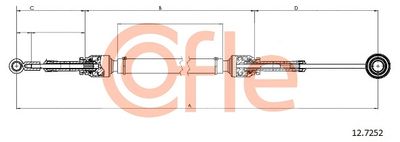 Cable Pull, manual transmission COFLE 92.12.7252