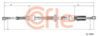 Cable Pull, manual transmission COFLE 92.12.7284