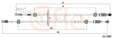 Cable Pull, manual transmission COFLE 92.12.7287