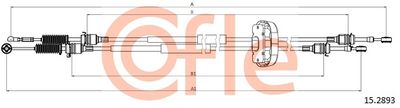 Cable Pull, manual transmission COFLE 92.15.2893