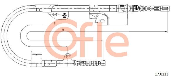 COFLE 92.17.0113 Cable Pull, parking brake