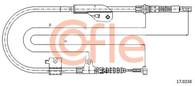 Cable Pull, parking brake COFLE 92.17.0238