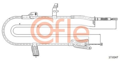 Cable Pull, parking brake COFLE 92.17.0247