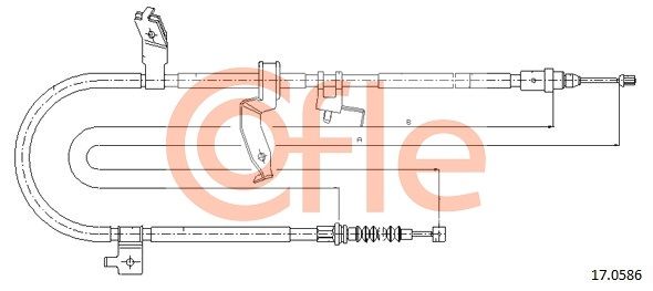 COFLE 92.17.0586 Cable Pull, parking brake