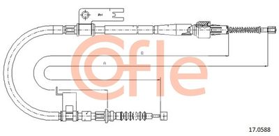 Cable Pull, parking brake COFLE 92.17.0588